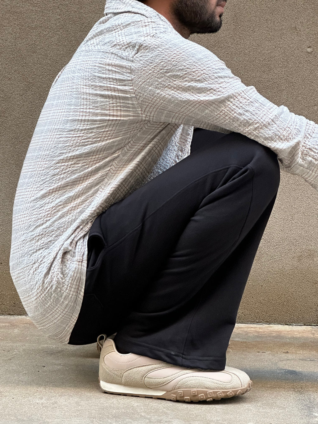 Men's Loose Fit Black Trouser