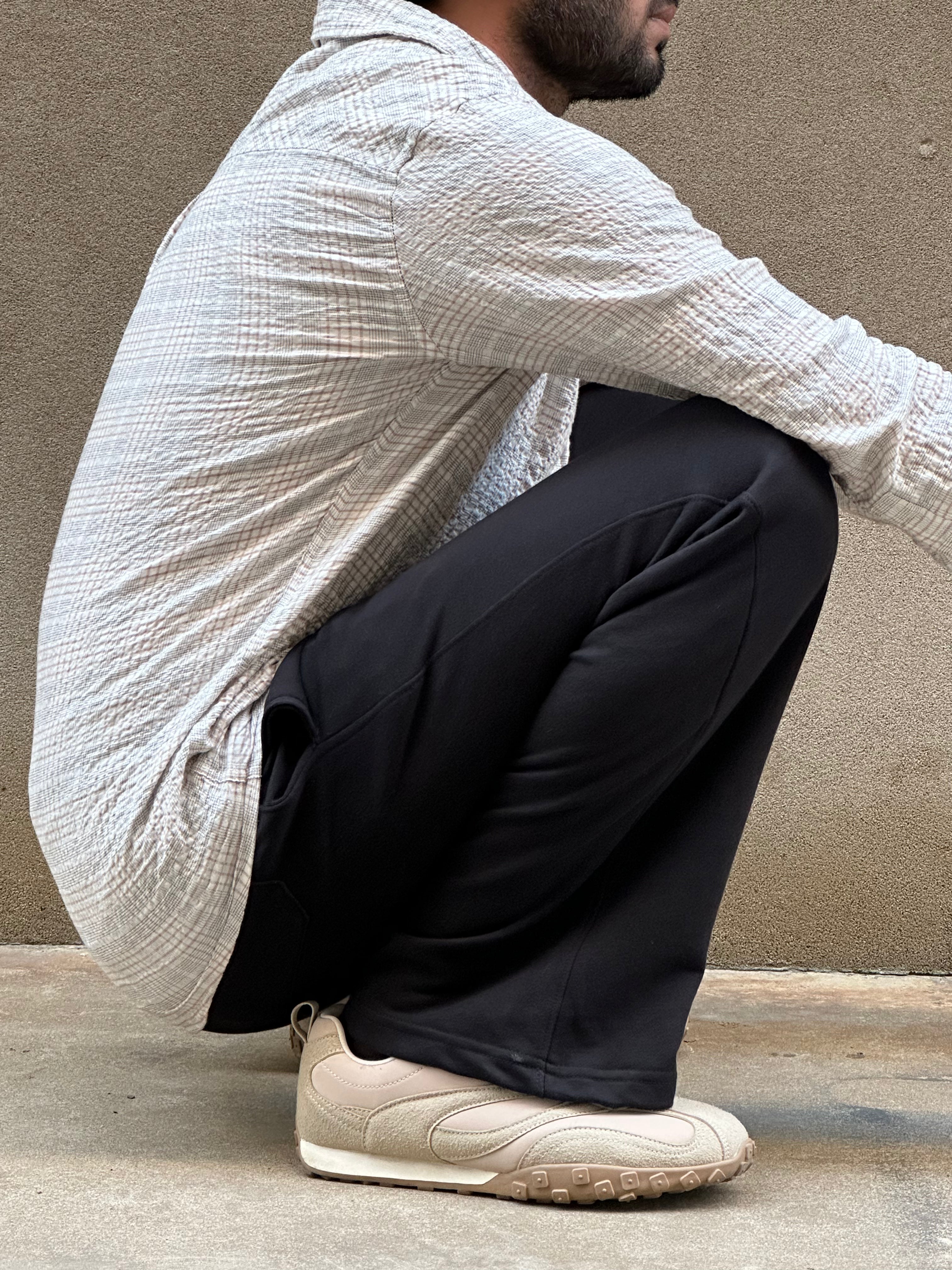 Men's Loose Fit Black Trouser