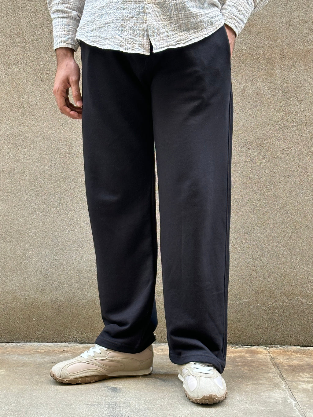 Men's Loose Fit Black Trouser