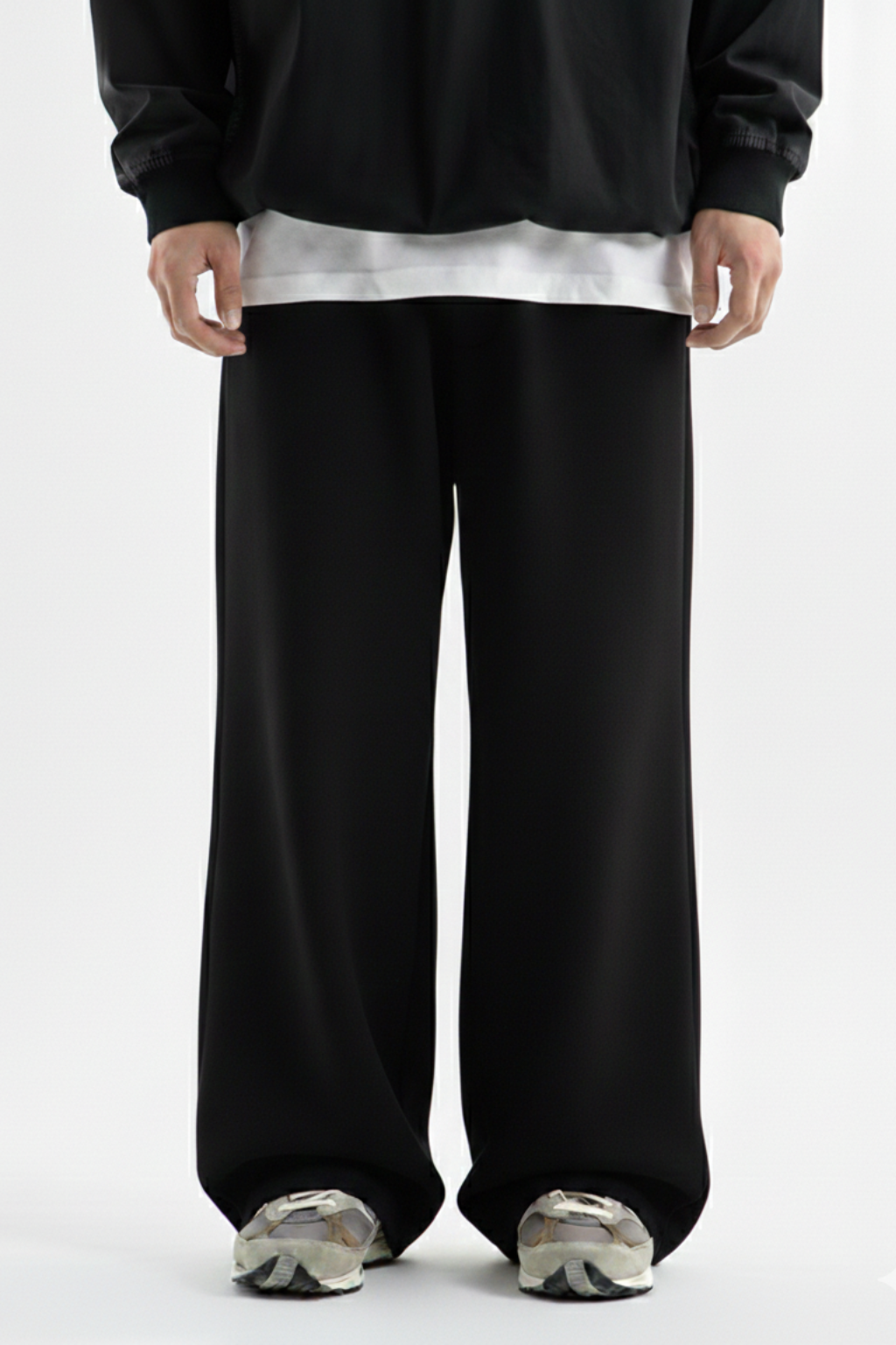 Men's Loose Fit  Black Trouser