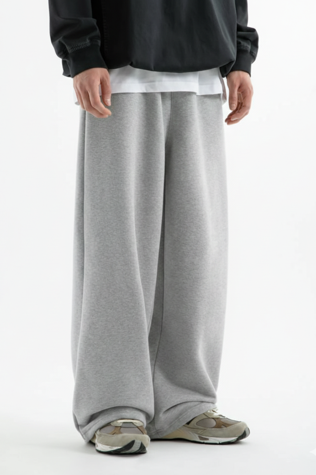 Men's Loose Fit  Grey Trouser