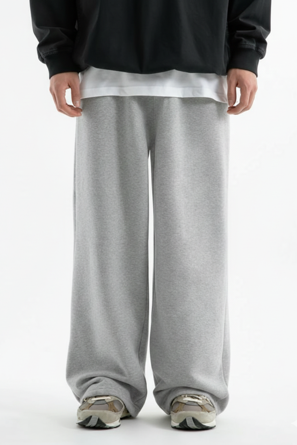 Men's Loose Fit  Grey Trouser