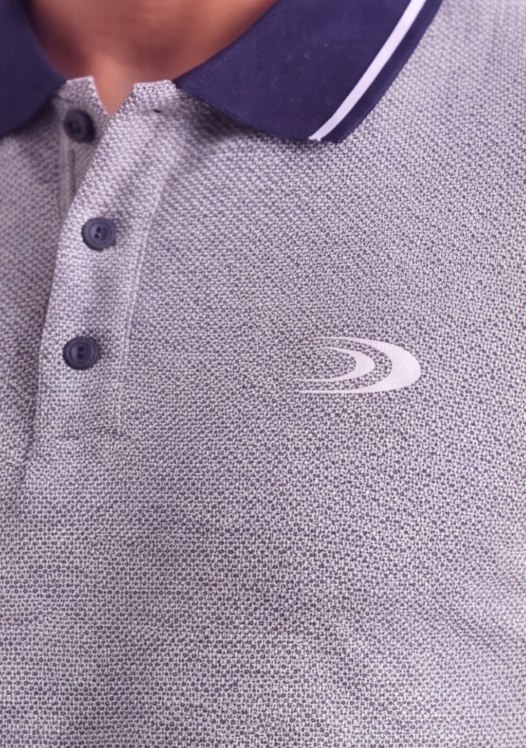 Grey Texture Polo Shirt