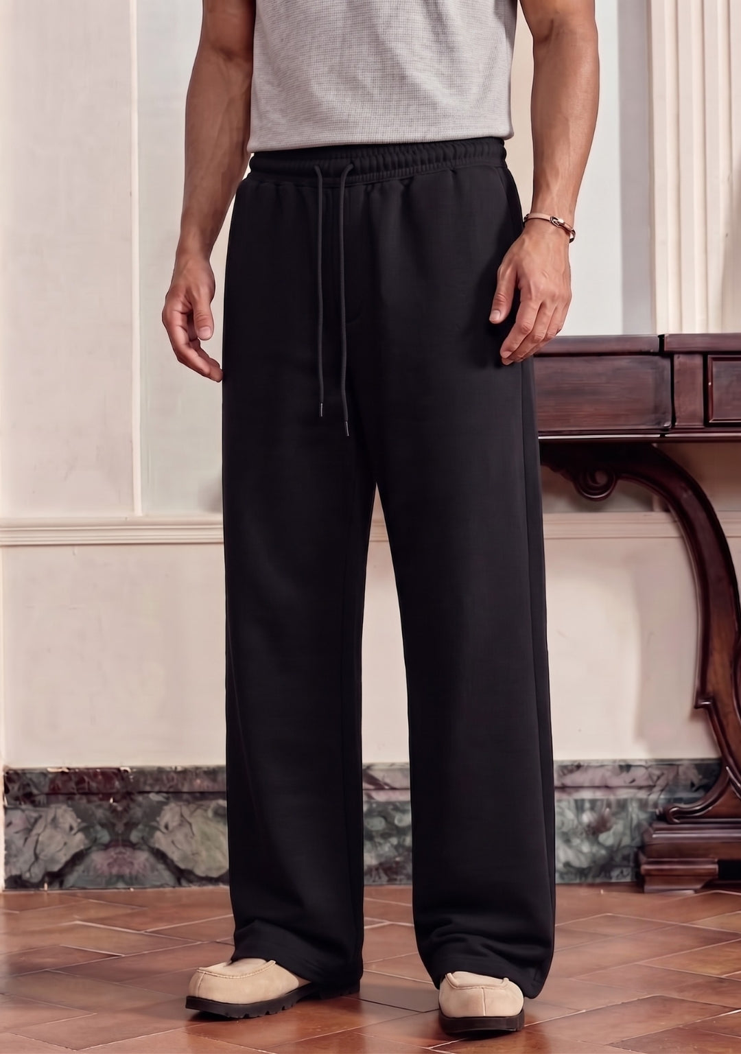 Men's Loose Fit Black Trouser