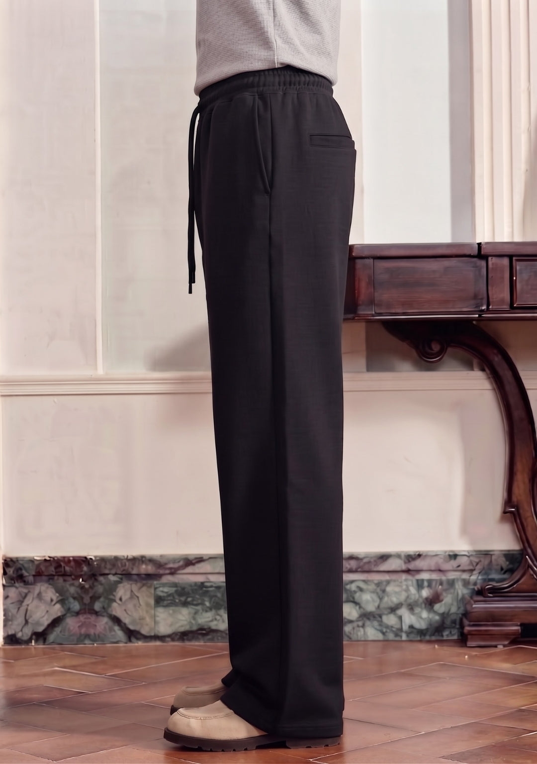 Men's Loose Fit Black Trouser