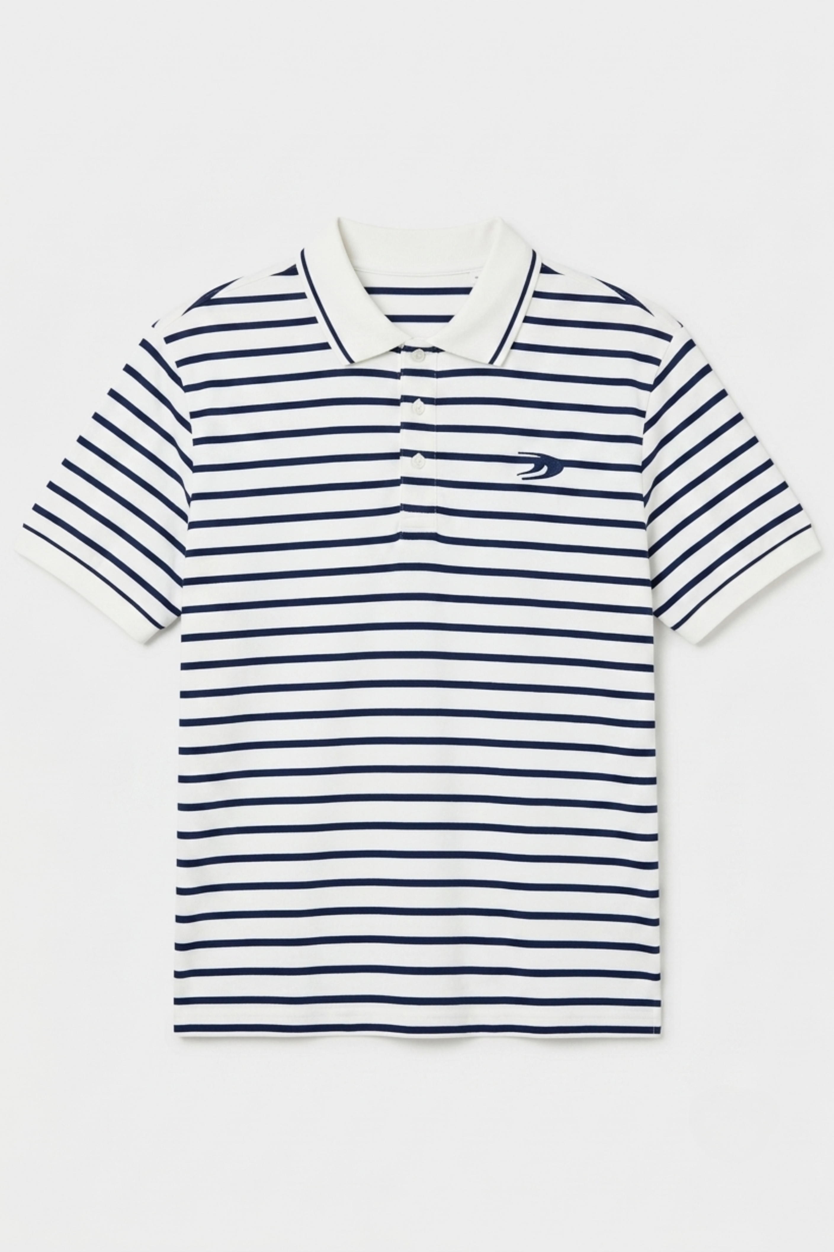 Knitted Stripe Polo Shirt