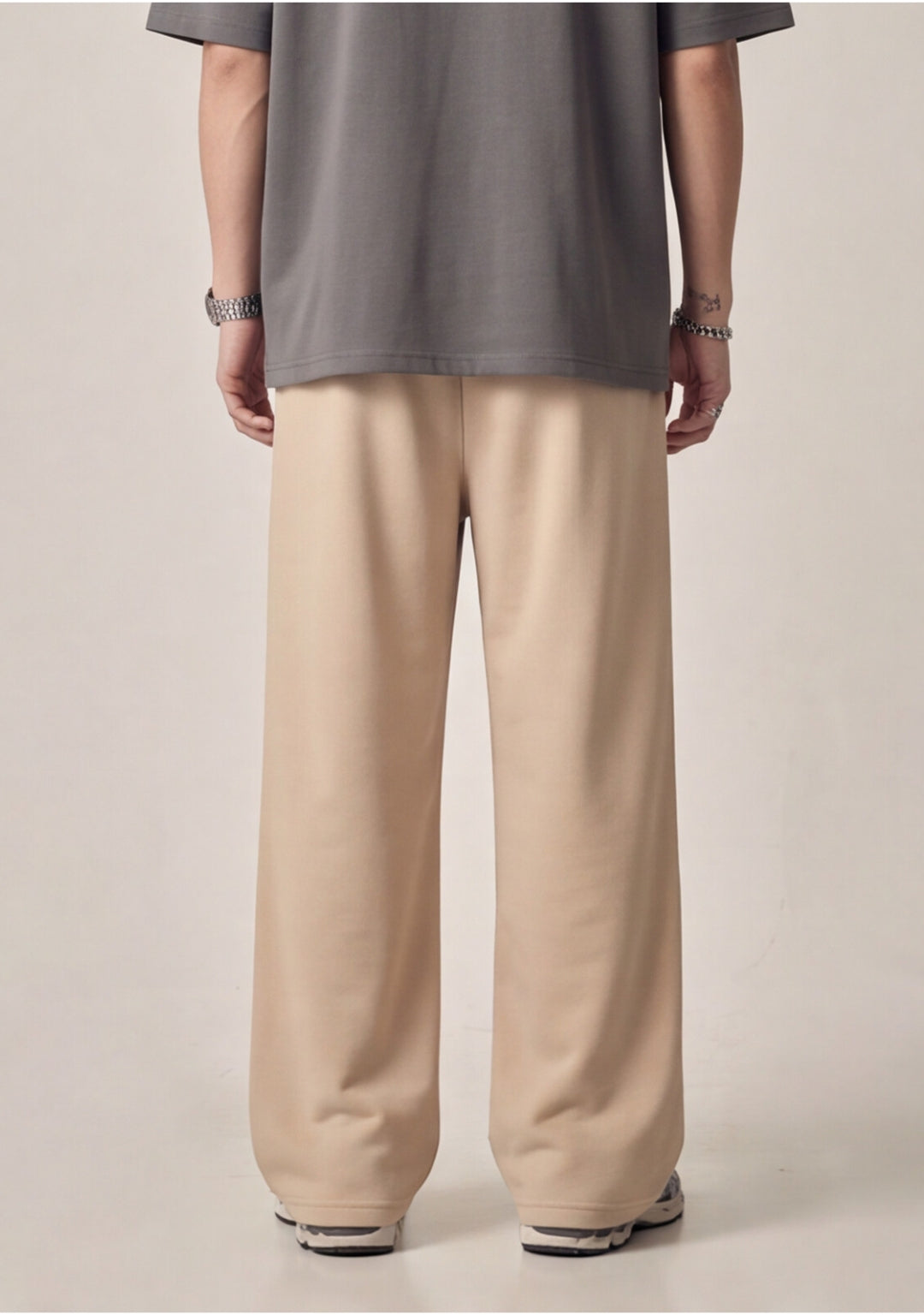Sand Beige Relaxed Fit Trousers