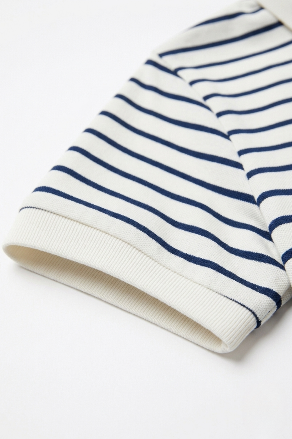 Knitted Stripe Polo Shirt