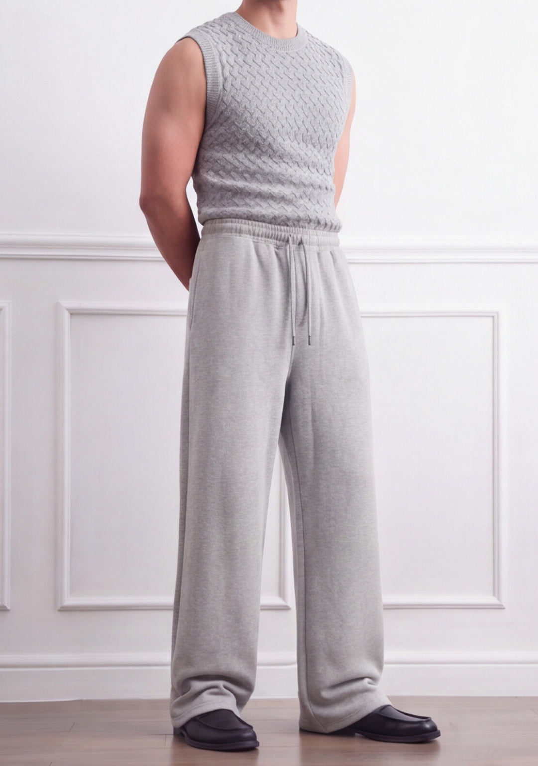 Men's Loose Fit  Grey Trouser