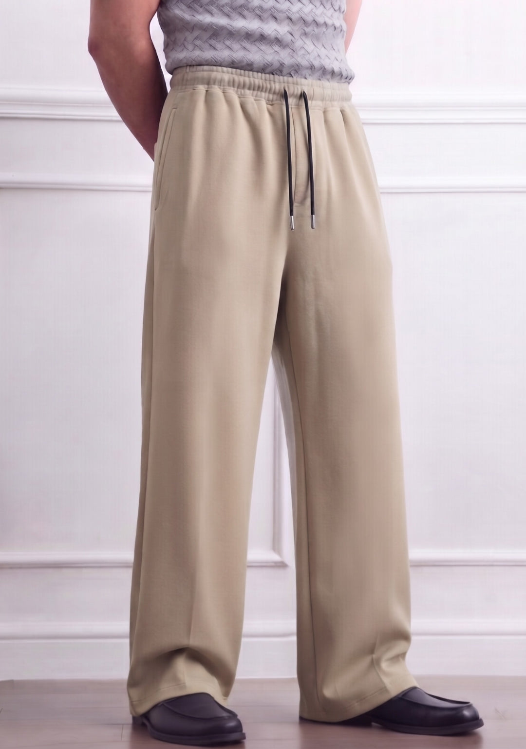 Sand Beige Relaxed Fit Trousers