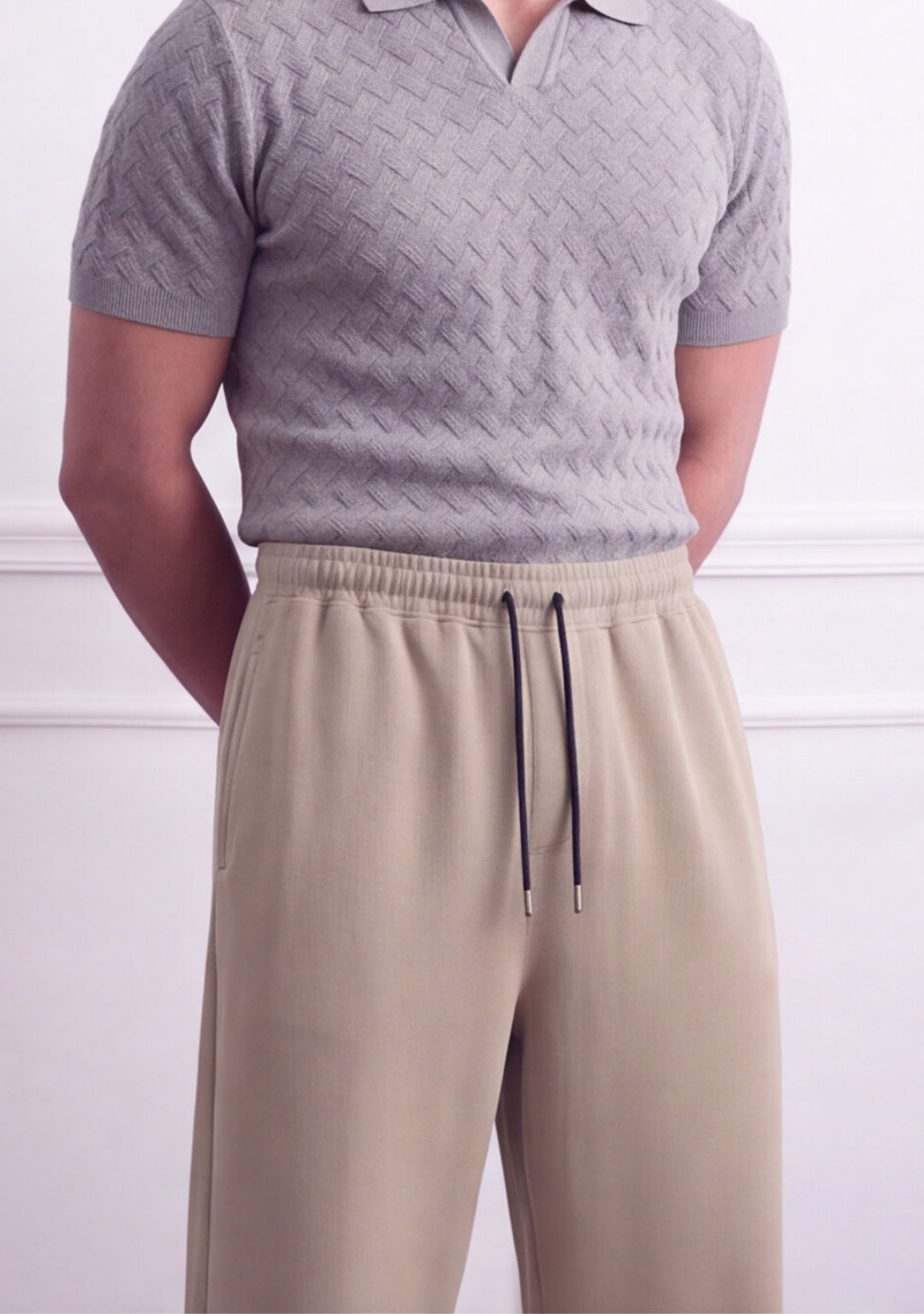 Sand Beige Relaxed Fit Trousers