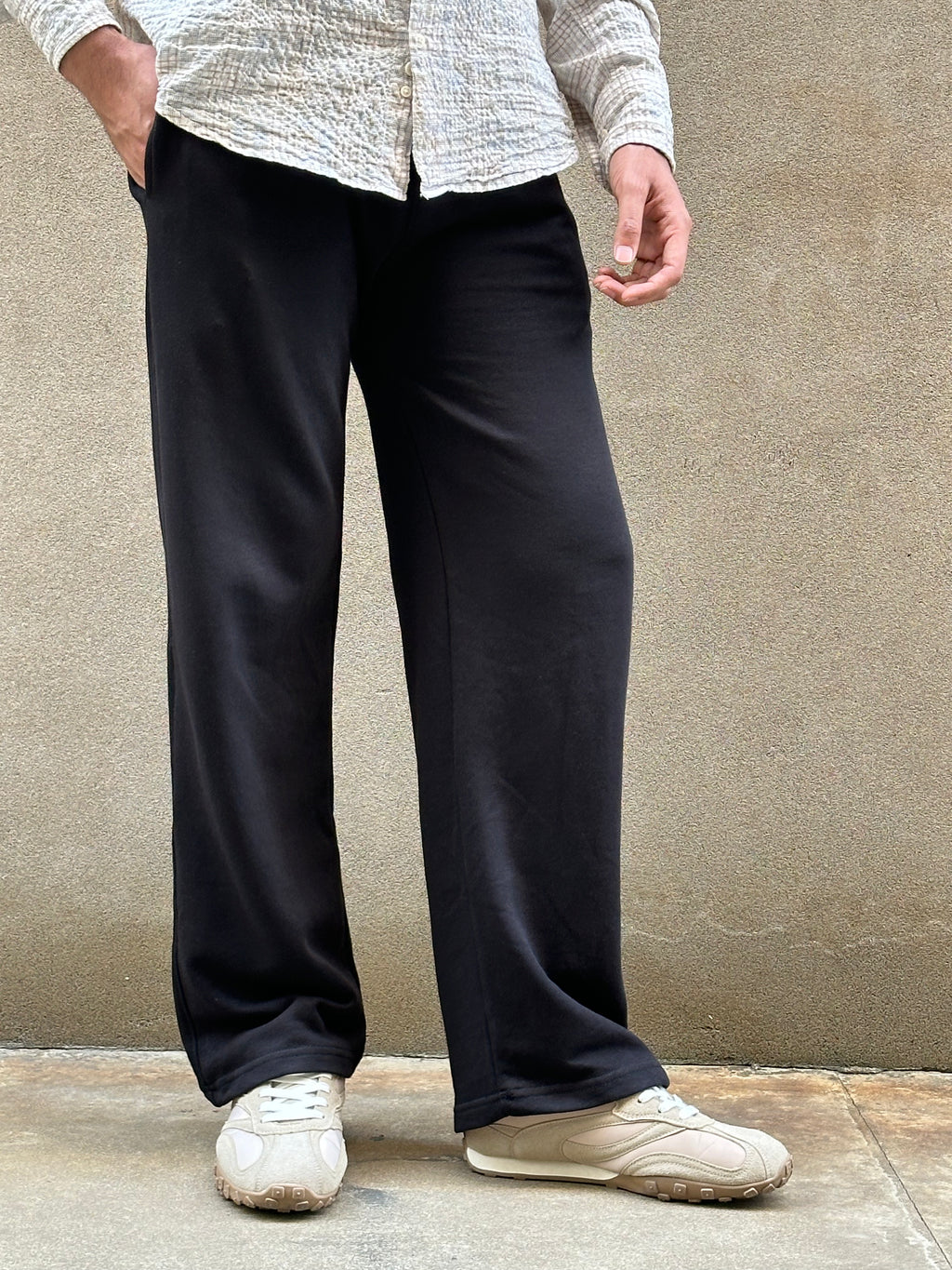 Men's Loose Fit Black Trouser